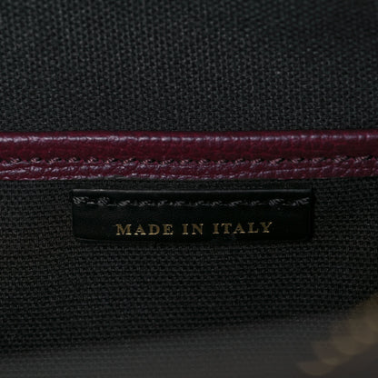 Burberry Grainy Calfskin House Check Medium Banner Tote Mahogany Red 6 of 12