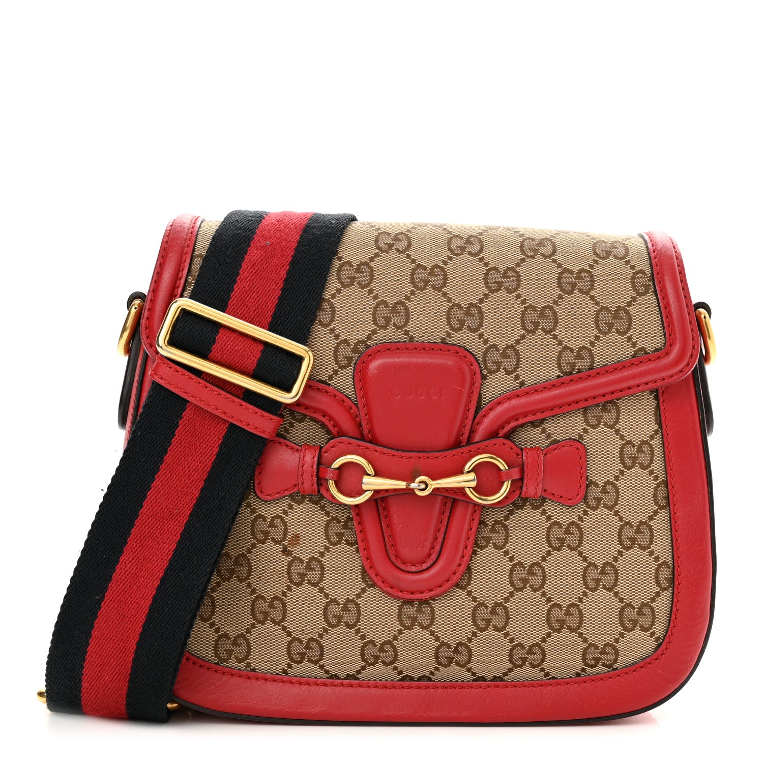 Gucci Monogram Ruinart Calfskin Medium Lady Web Shoulder Bag Beige Ebony Hibiscus Red 1 of 13