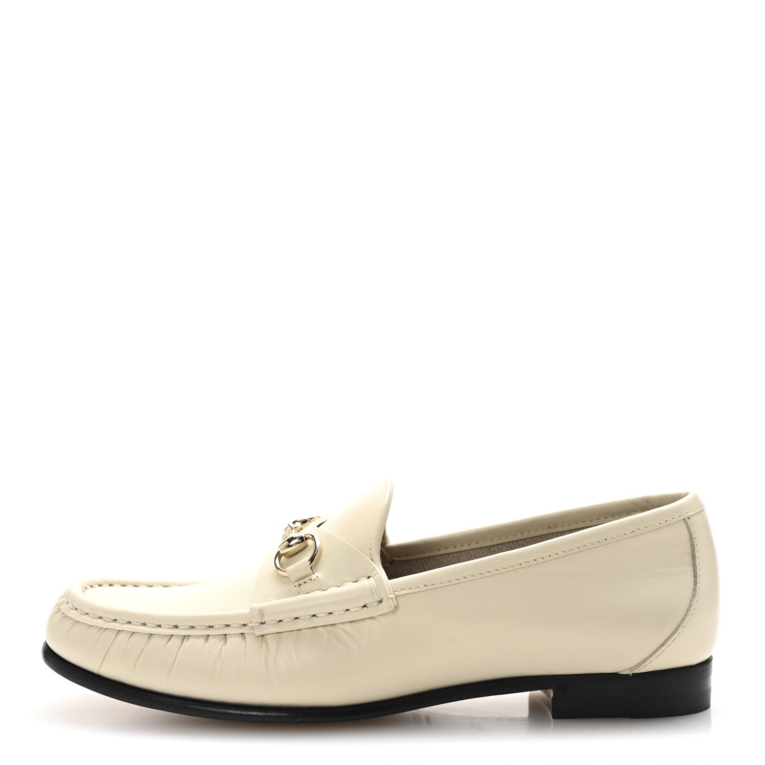 Gucci Betis Glamour Calfskin Womens 1953 Horsebit Loafers 37.5 Mystic White 1 of 8