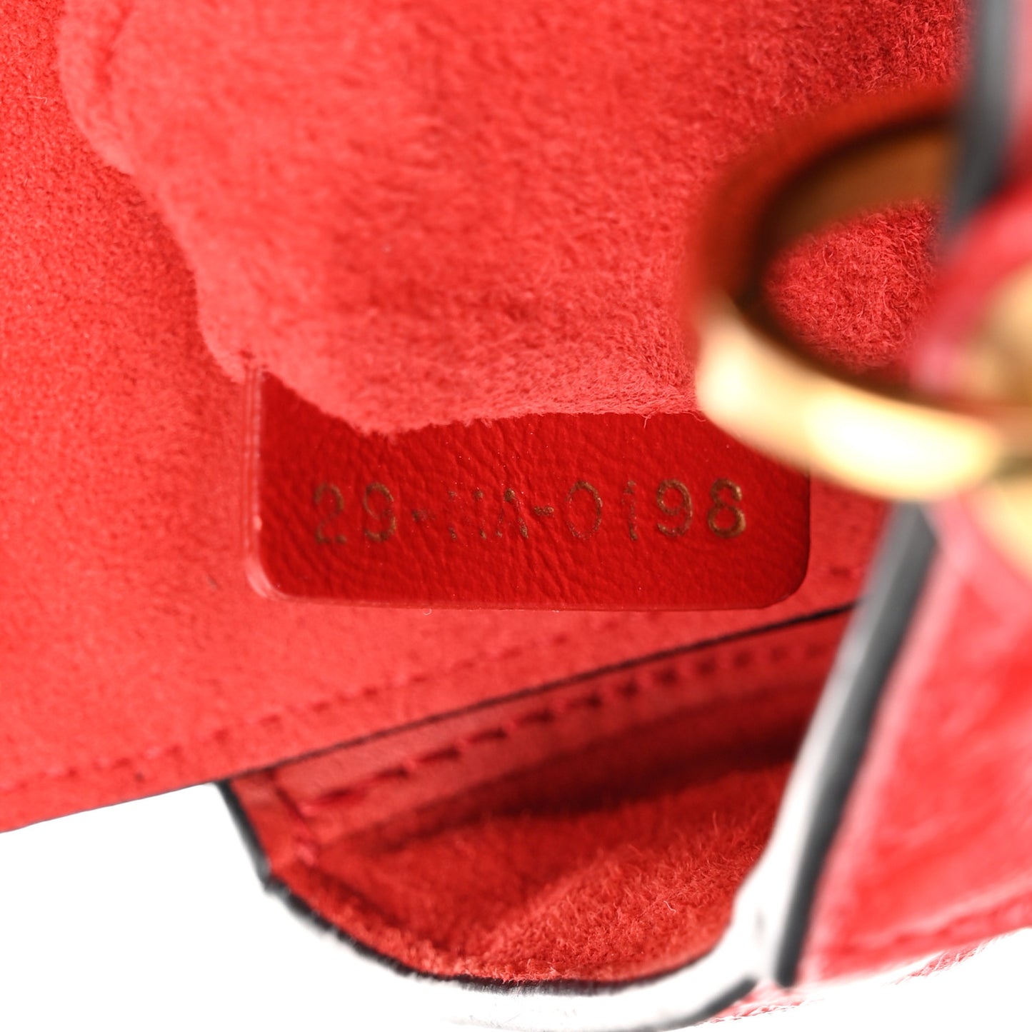 Crinkled Patent Cannage Small Lucky Badges My Lady Dior Red