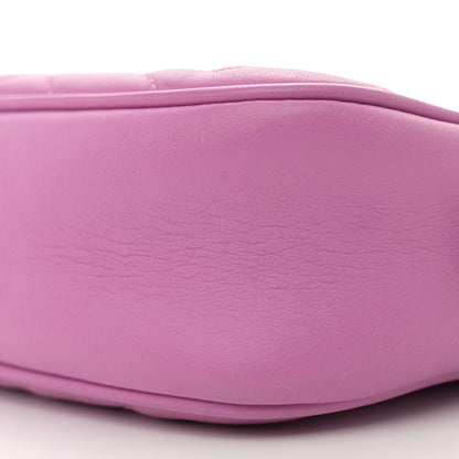 Gucci Calfskin Matelasse Mini GG Marmont Chain Shoulder Bag Candy Mousse 10 of 12