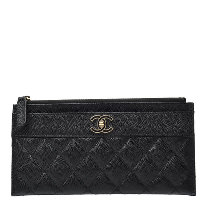 Chanel Caviar Quilted Mademoiselle Vintage Zip Pouch Black 1 of 10