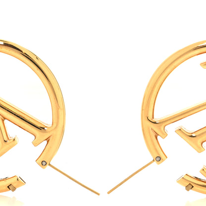 Louis Vuitton Metal Louise Hoop Earrings Gold 3 of 5