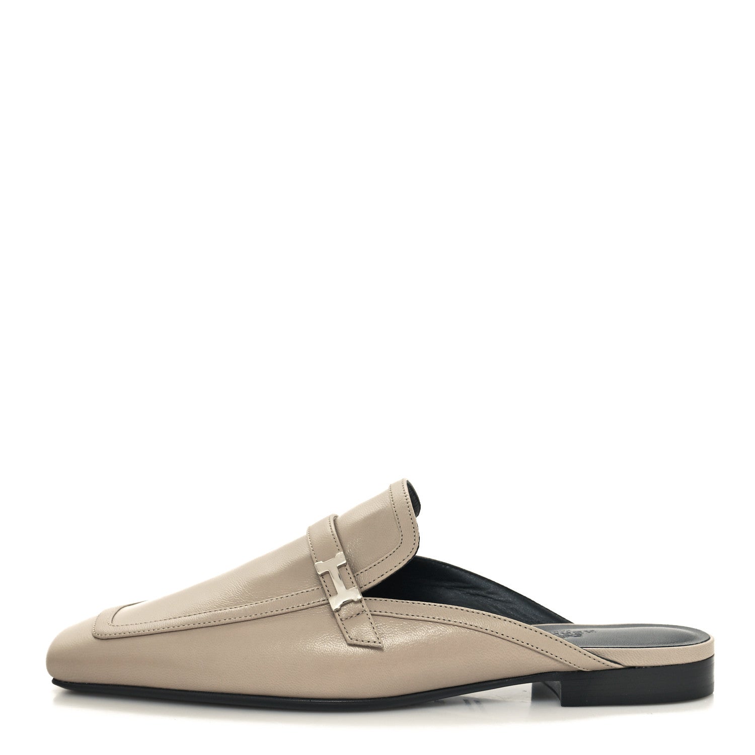 Hermes Goatskin Groupie Mules 39 Beige Mastic 1 of 9