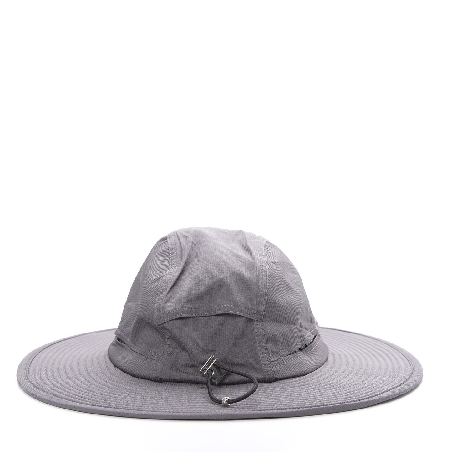Silk Calfskin Wide Brimmed Hat Gris