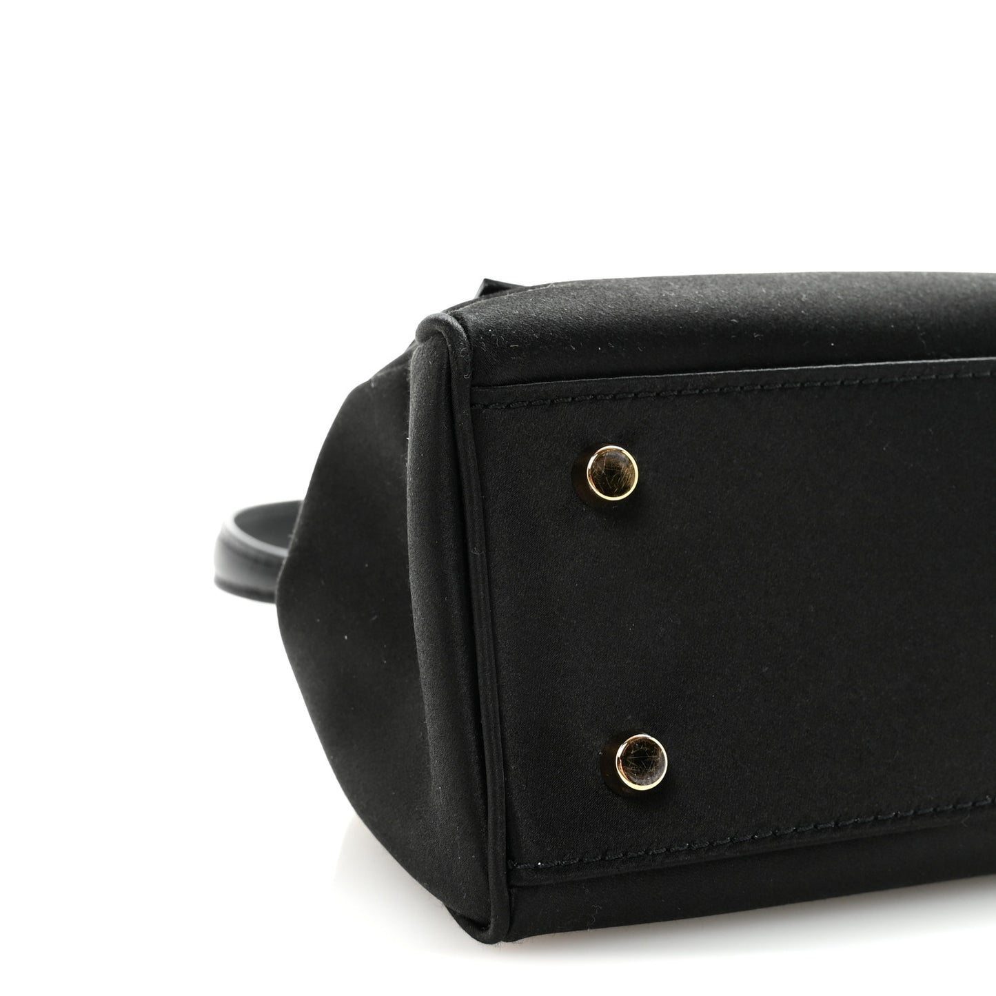 Satin Crystal Medusa 95 Plaque Bag Black