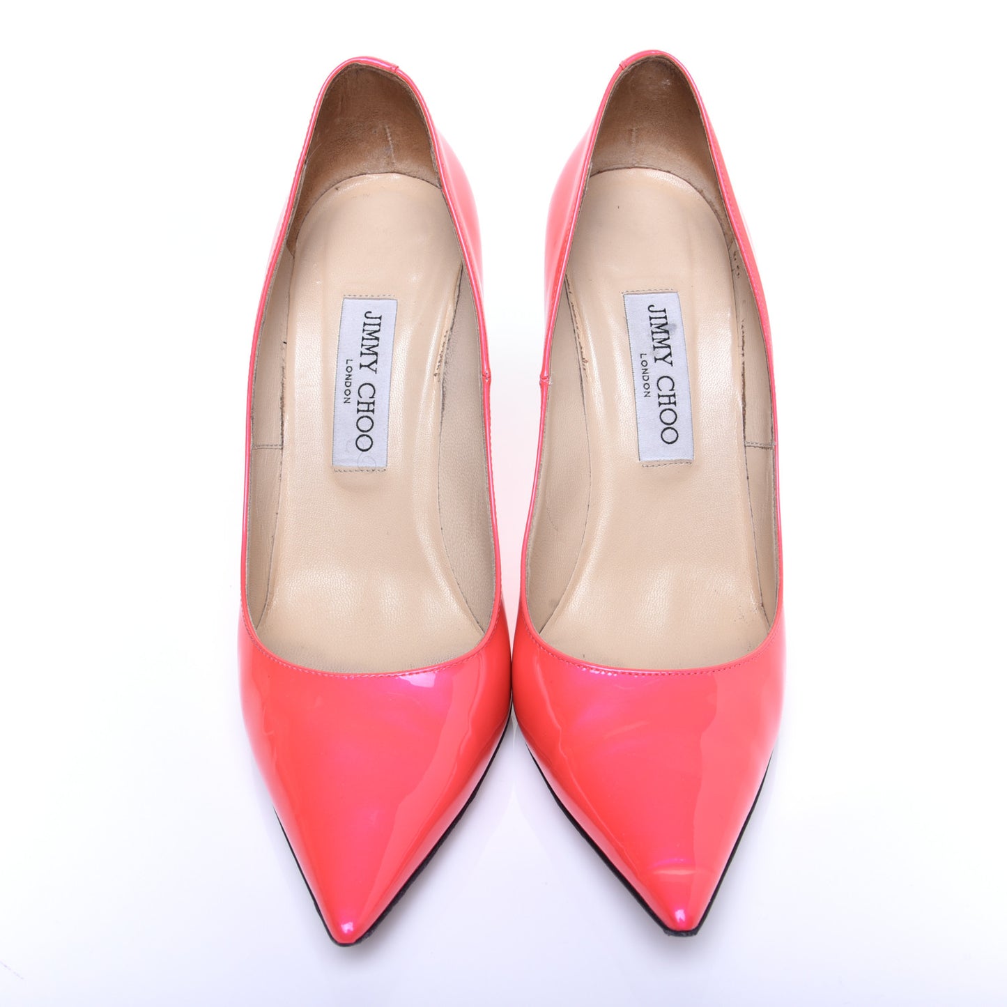 Neon Patent Pointy Toe Abel Pumps 39 Pink