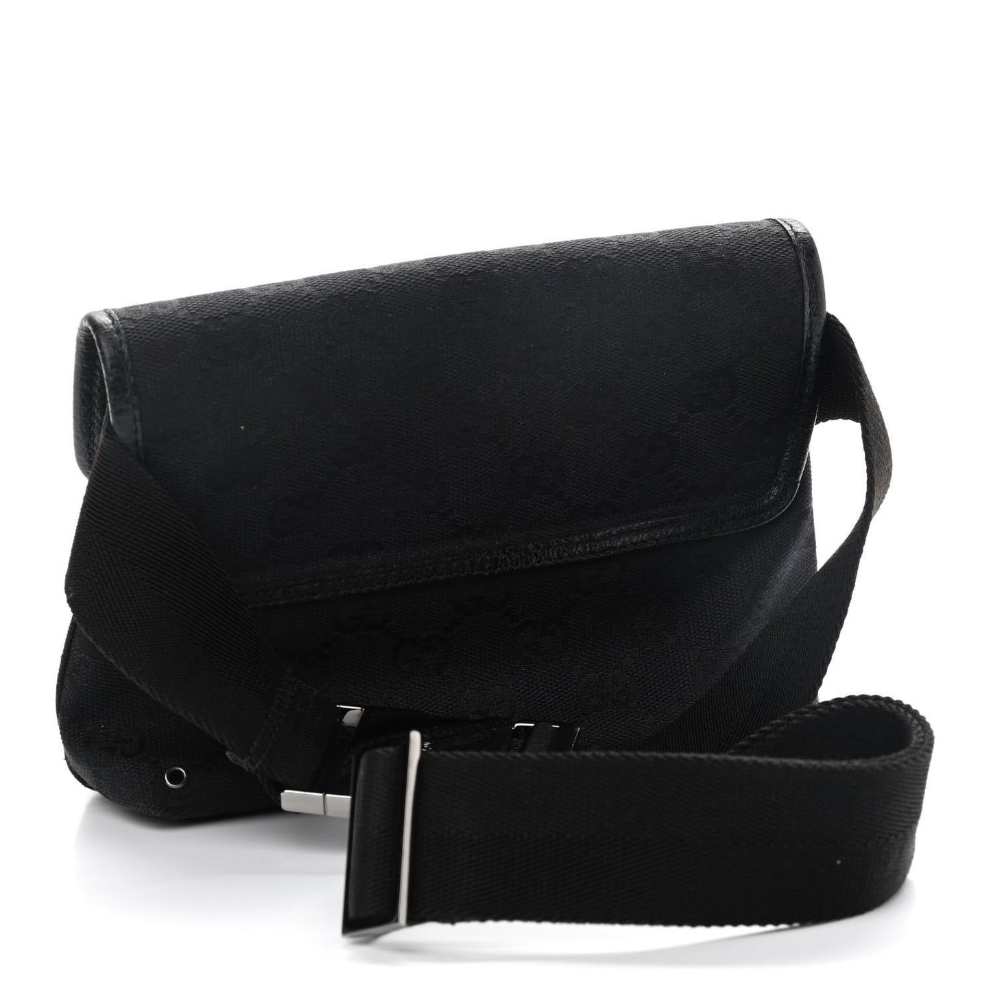 GG Monogram Web Flight Belt Bag Black