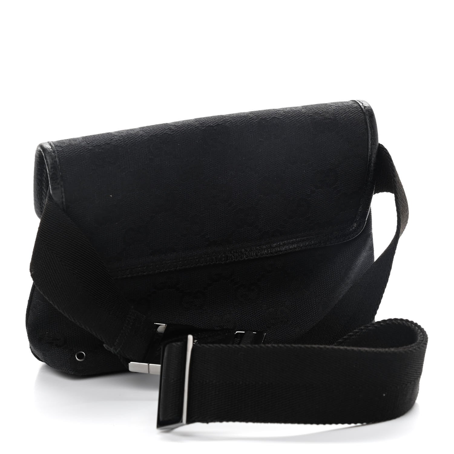 Gucci GG Monogram Web Flight Belt Bag Black 3 of 9