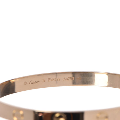 Cartier 18K Yellow Gold LOVE Bracelet 18 6 of 7