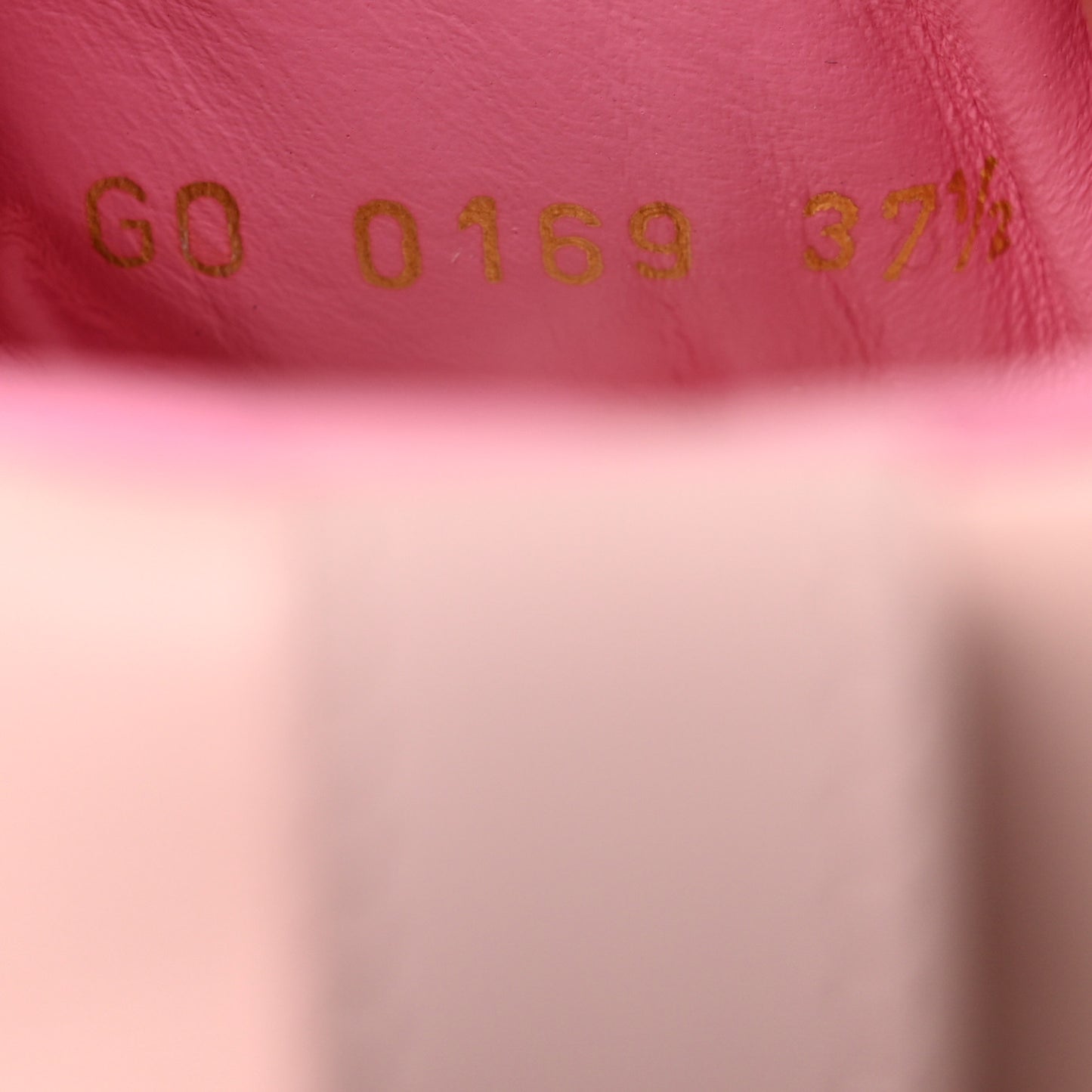 Suede Calfskin Run Away Sneakers 37.5 Pink