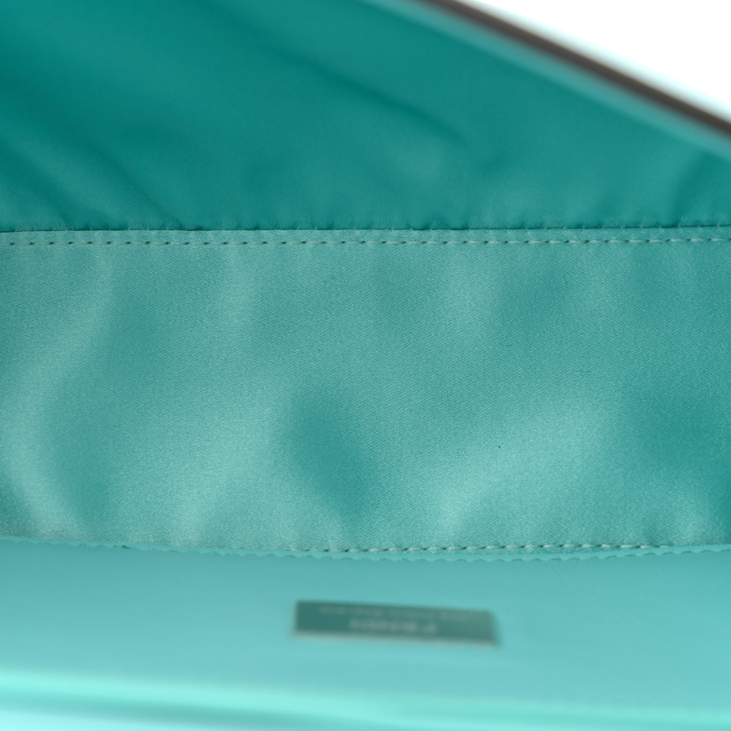 X TIFFANY Nappa Silver Baguette Blue Tiffany Silver