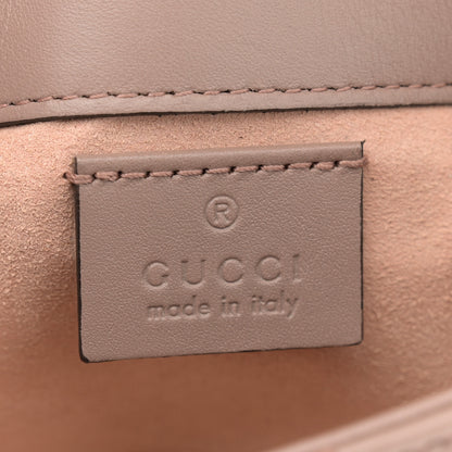 Gucci Calfskin Matelasse Super Mini GG Marmont Shoulder Bag Porcelain Rose 6 of 12