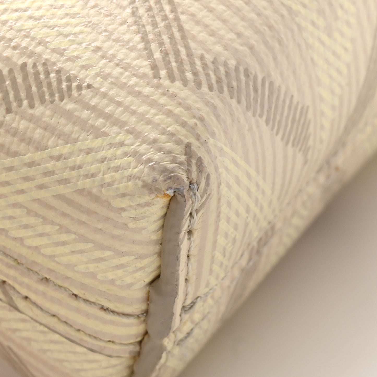 Coated Canvas CD Diamond Pouch Natural