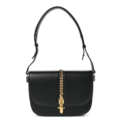 Gucci Azalea Calfskin Small Sylvie 1969 Flap Messenger Bag Black 1 of 10