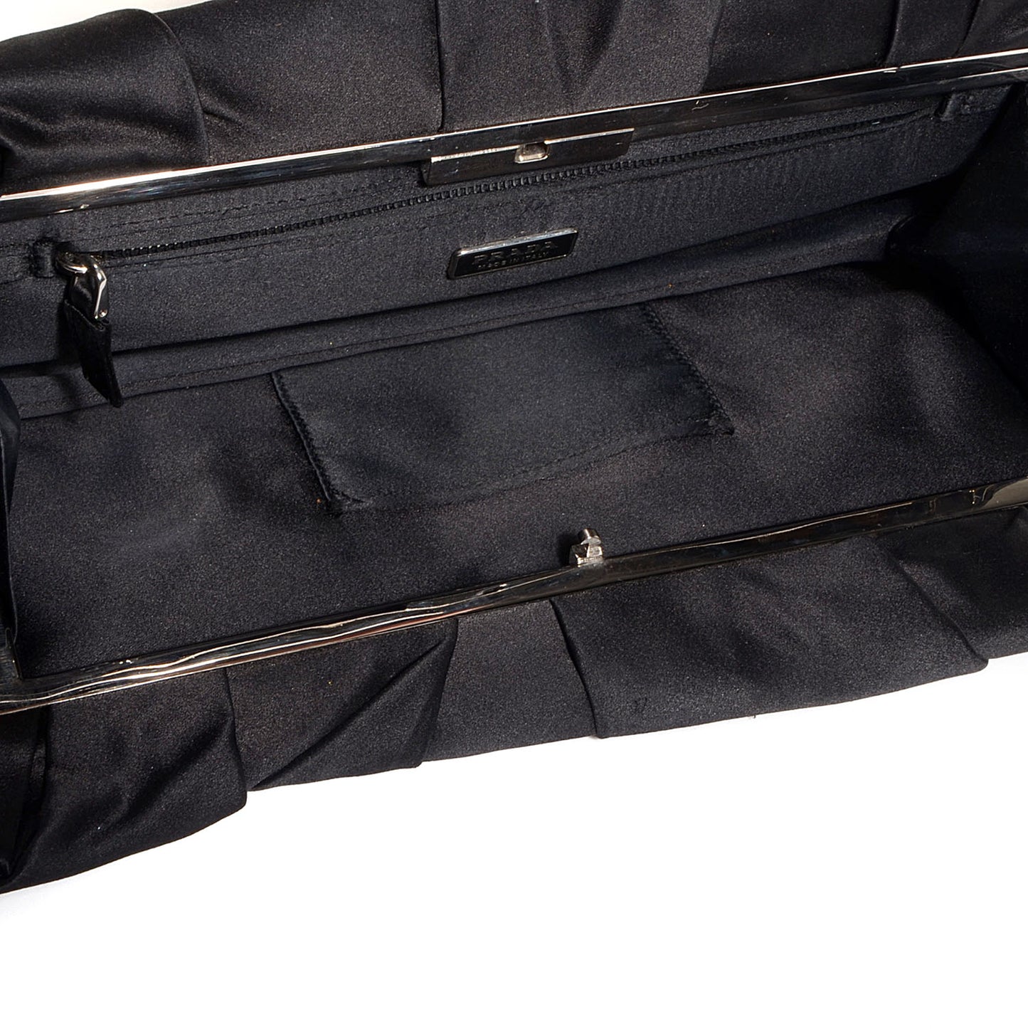 Satin Pochette Clutch Black