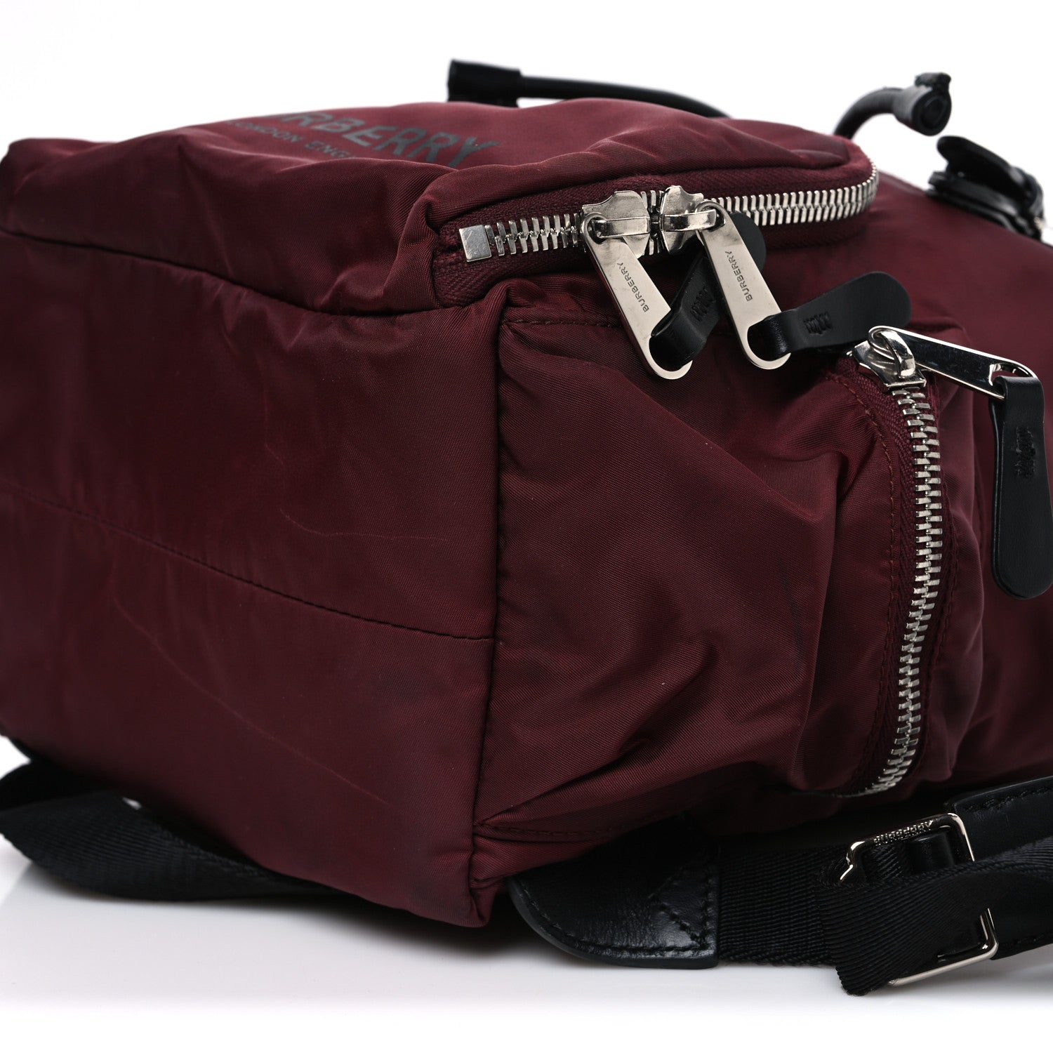 Burberry Nylon Medium Rucksack Backpack Burgundy Red 11 of 12