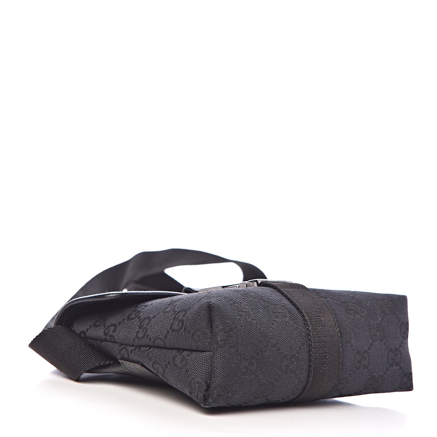 GG Monogram Web Buckle Belt Bag Black