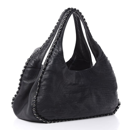 Chanel Lambskin Chain Hobo Black 3 of 15