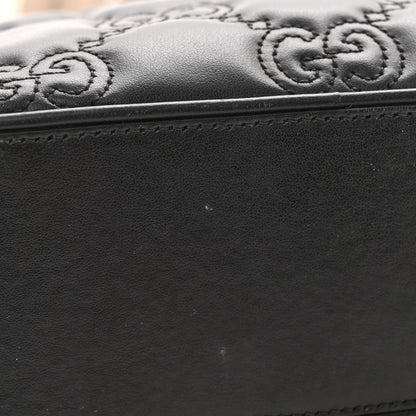 Gucci Calfskin GG Matelasse Shoulder Bag Black Natural 16 of 16