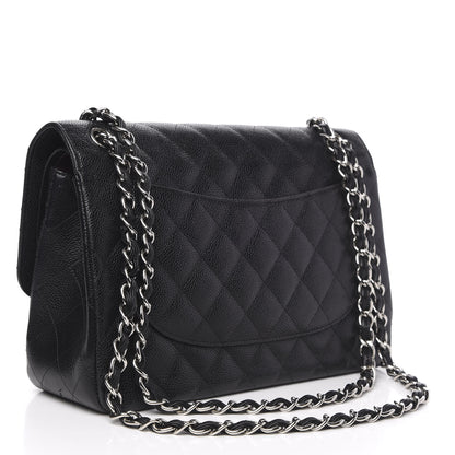 Chanel Caviar Quilted Jumbo Double Flap Black 3 of 16