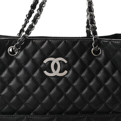 Chanel Calfskin Quilted In The Business North South Tote Black 8 of 10
