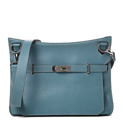 Hermes Taurillon Clemence Jypsiere 37 Blue Jean 1 of 15