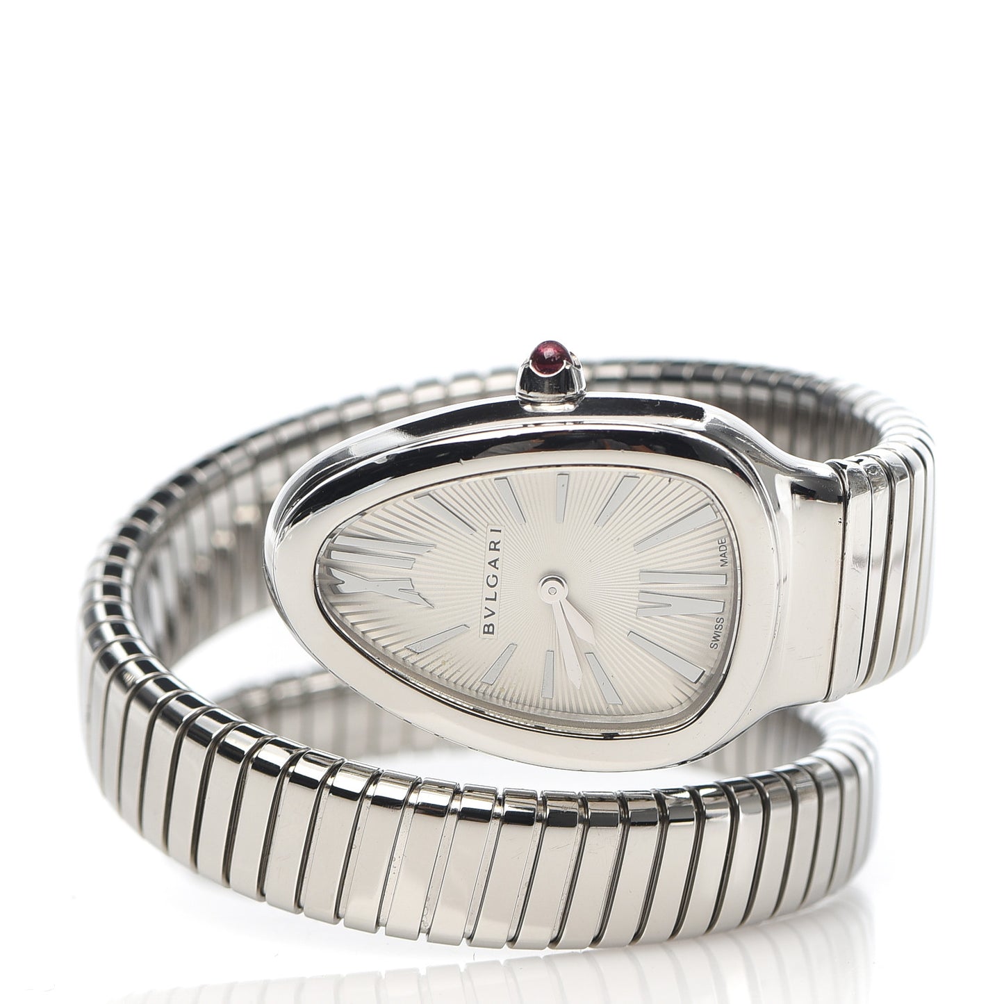 Stainless Steel 35mm Serpenti Tubogas Quartz Watch