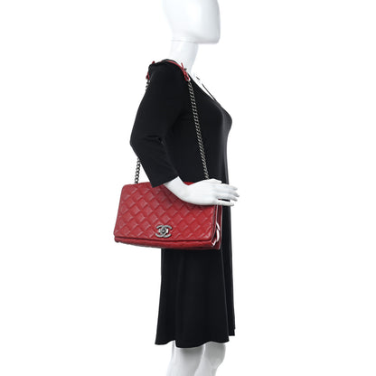 Chanel Goatskin Quilted Large City Rock Flap Red 3 of 11