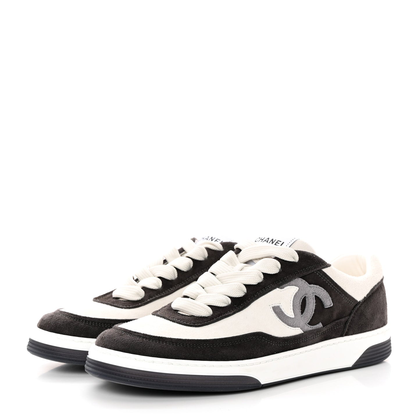 Suede Kidskin Womens CC Sneakers 39.5 Black White