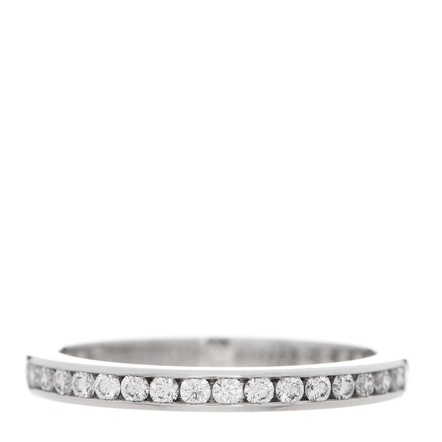 Tiffany Platinum Diamond 2mm Full Circle Wedding Band Ring 50 5.5 1 of 4