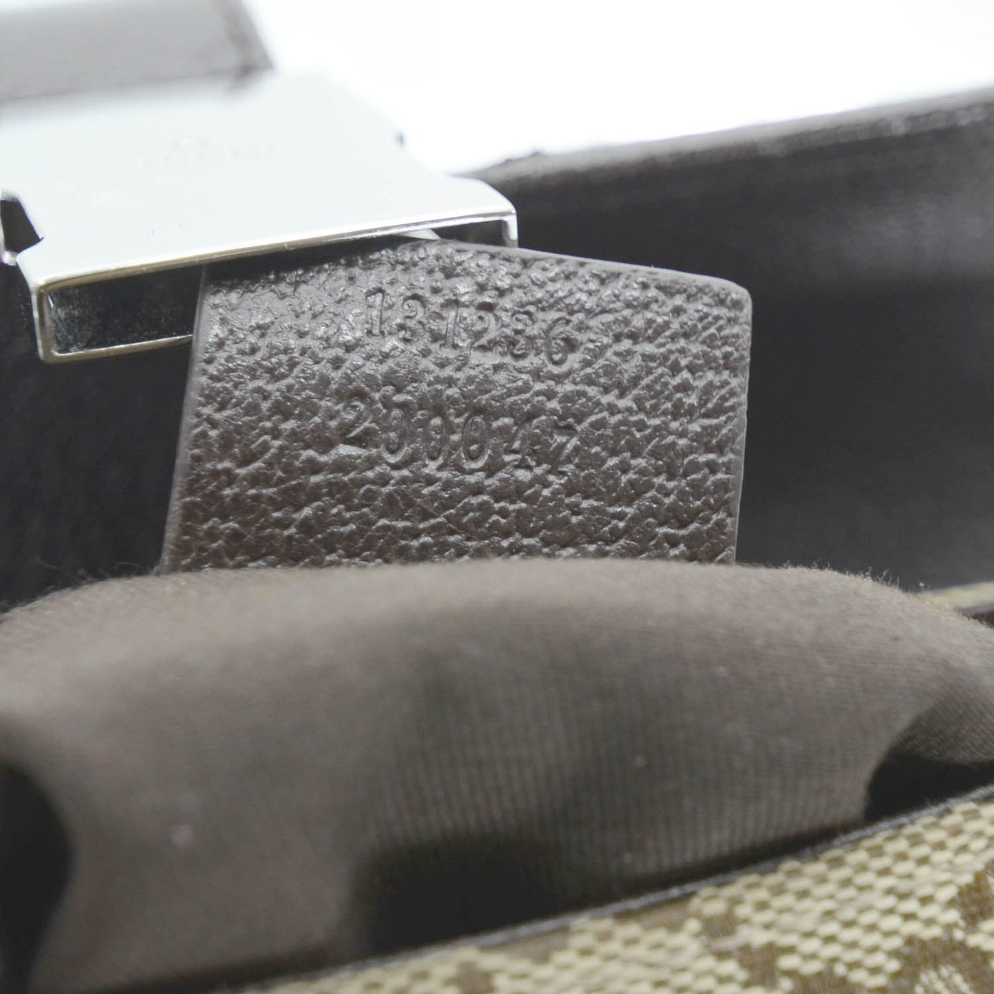 GG Monogram Buckle Belt Bag Dark Brown