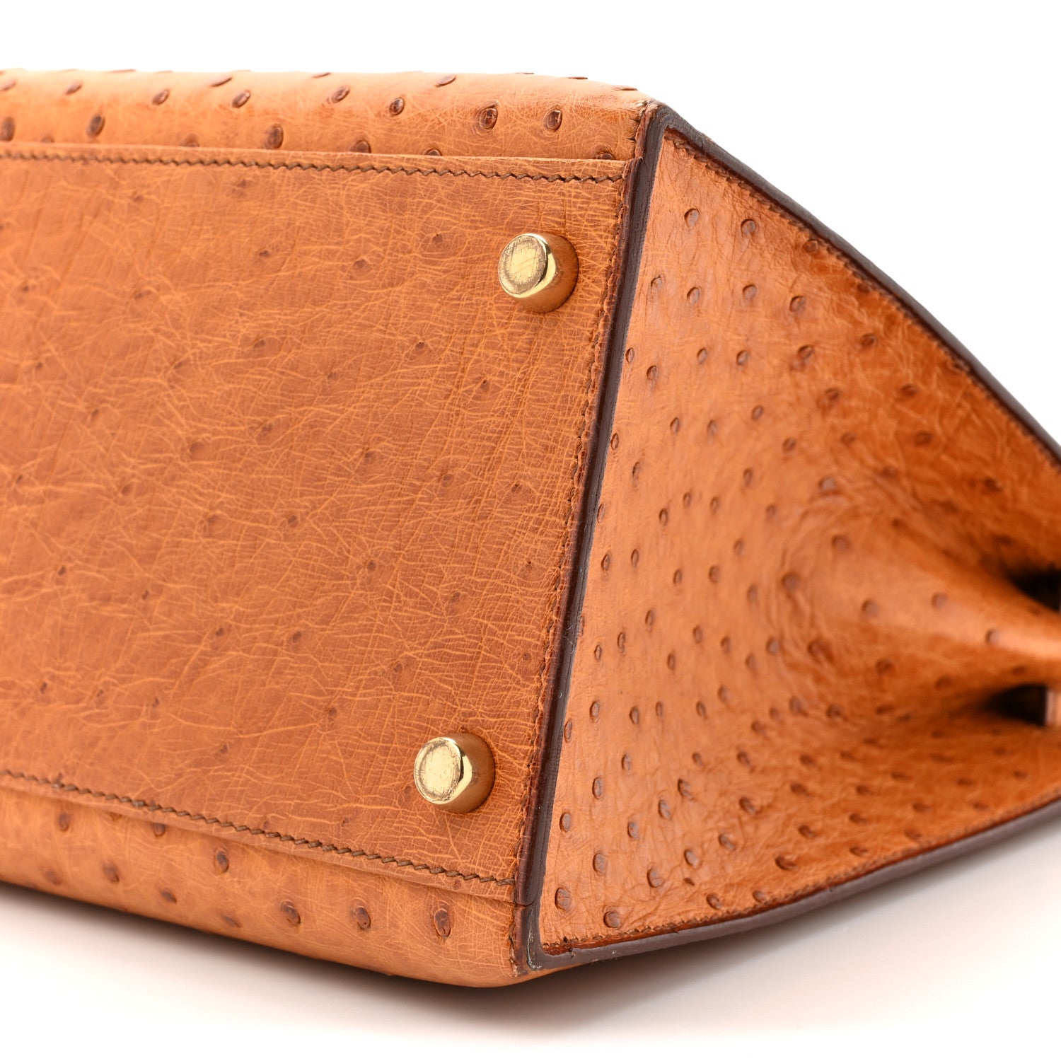 Hermes Ostrich Kelly Sellier 32 Gold 9 of 14