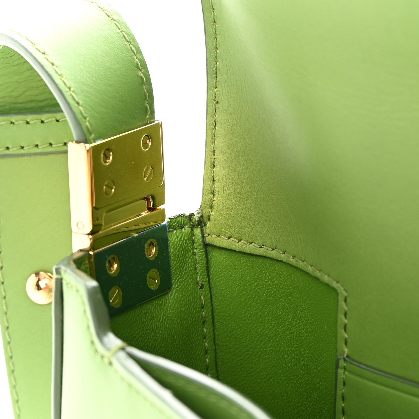 Calfskin Small Olympia Shoulder Bag Green