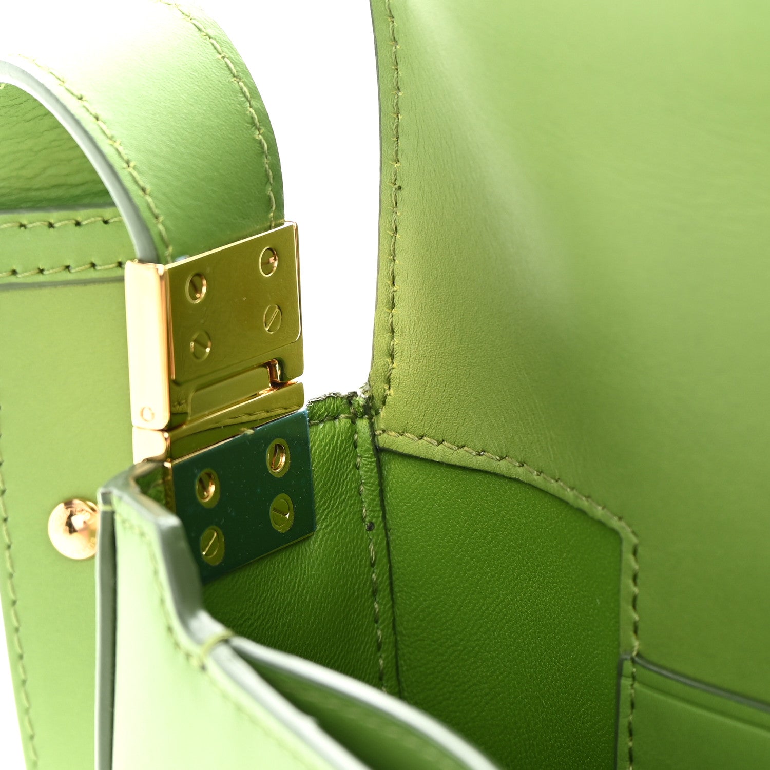 Burberry Calfskin Small Olympia Shoulder Bag Green 12 of 15