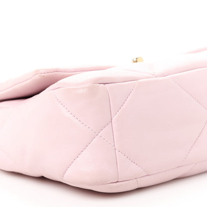 Chanel Goatskin Quilted Medium Chanel 19 Flap Light Pink 9 of 12