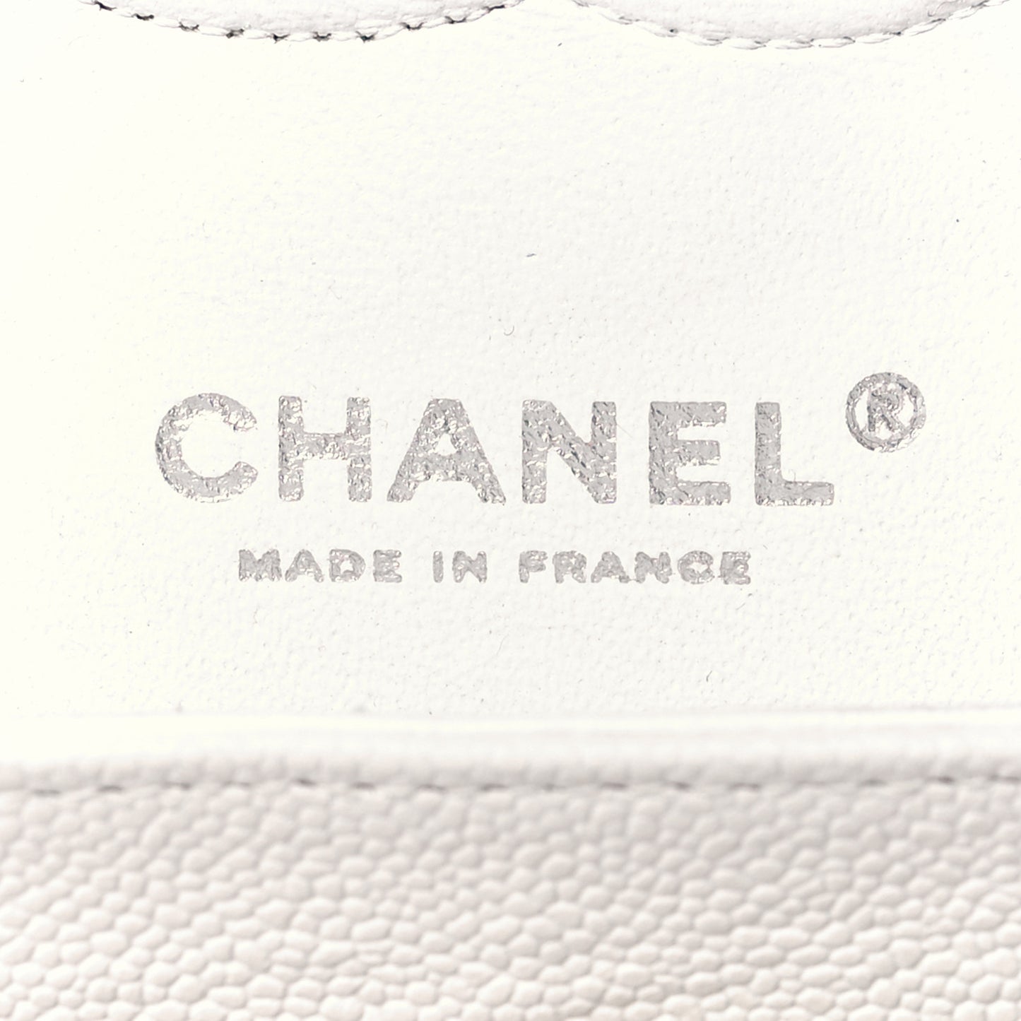 Caviar Quilted Medium Double Flap White