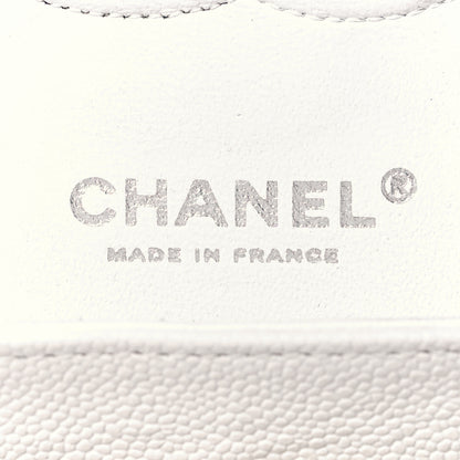 Chanel Caviar Quilted Medium Double Flap White 6 of 18