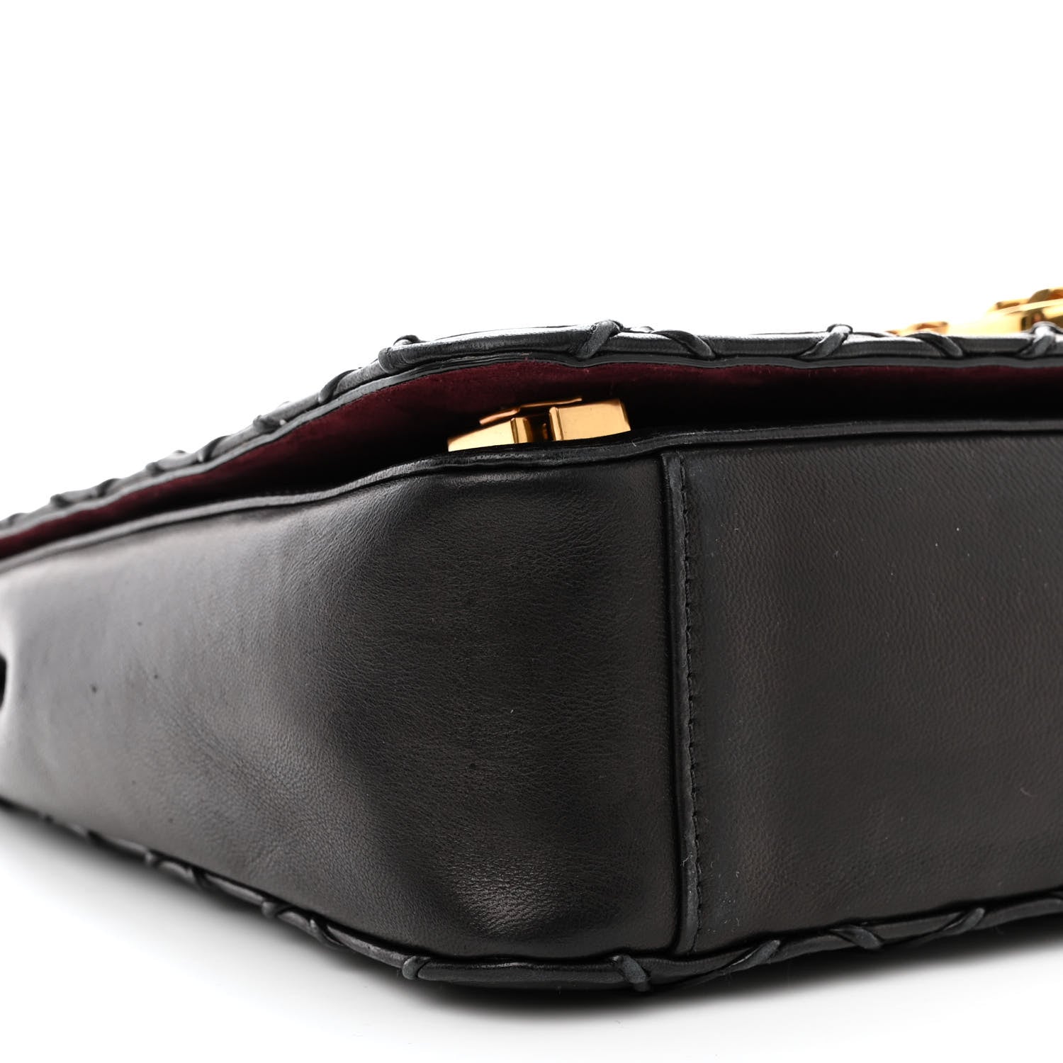 Marc Jacobs Lambskin Quilted Double Stitched The St Marc Trouble Shoulder Bag Black 9 of 11