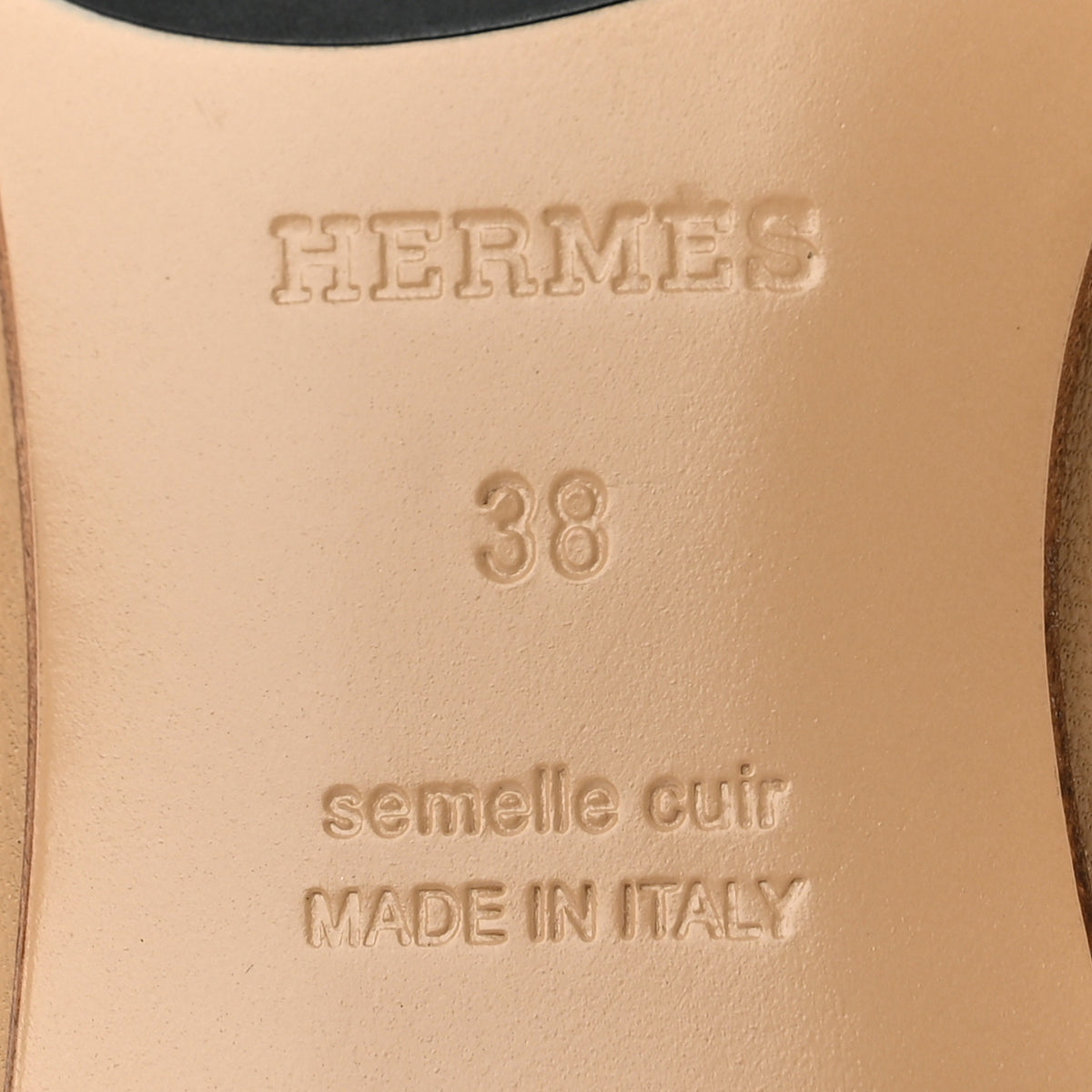 Hermes Goatskin Womens Royal Loafers 38 Beige Argile White 8 of 9