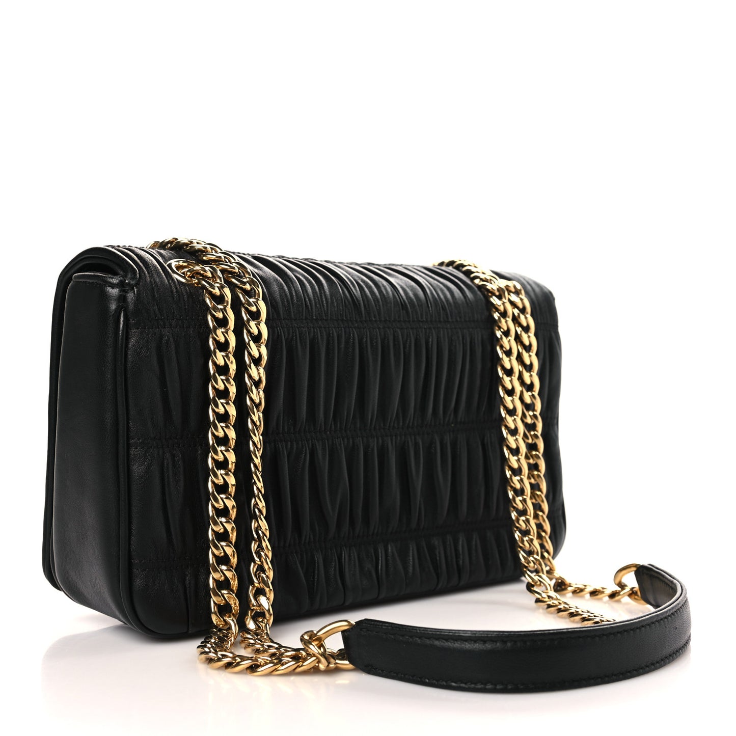 Nappa Gaufre Flap Black