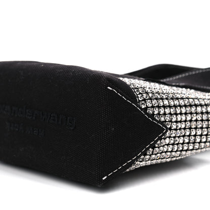 Alexander Wang Mesh Crystal Rhinestone Mini Cruiser Tote Black Silver 9 of 11