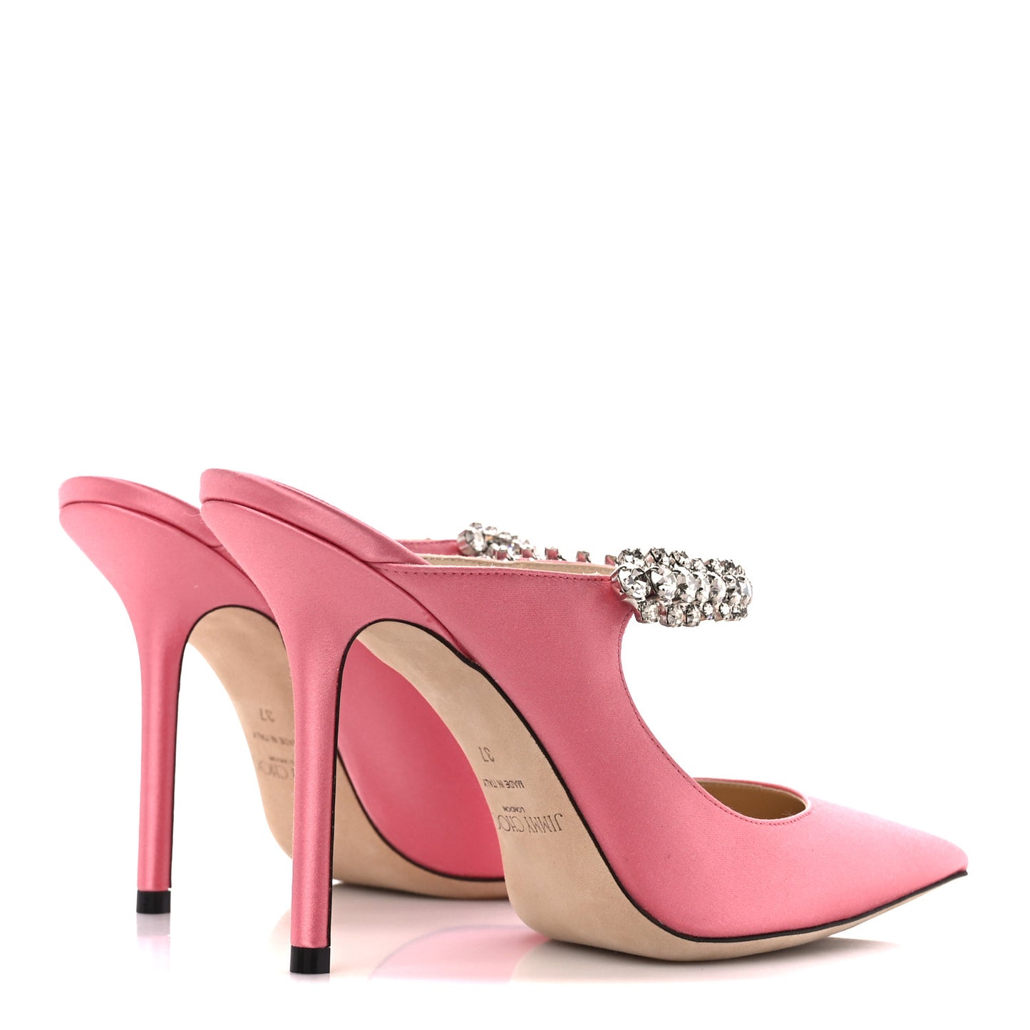 Satin Crystal Bing 100 Pumps 37 Rose