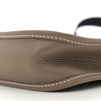 Hermes Taurillon Clemence Amazone Evelyne TPM Etoupe Bleu Indigo 10 of 10