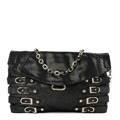 Jimmy Choo Metallic Calfskin Brix Convertible Clutch Black 1 of 11