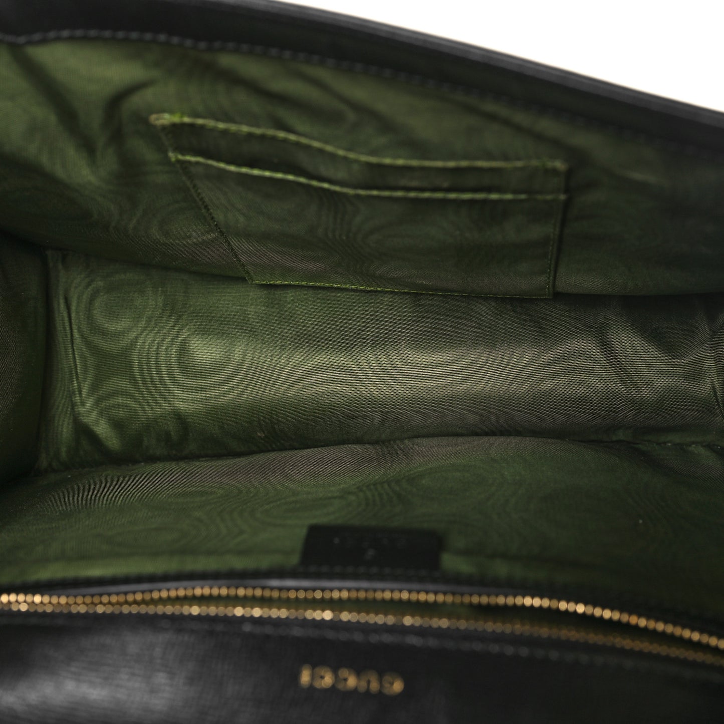 Textured Calfskin Medium Torchon GG Ring Shoulder Bag Black