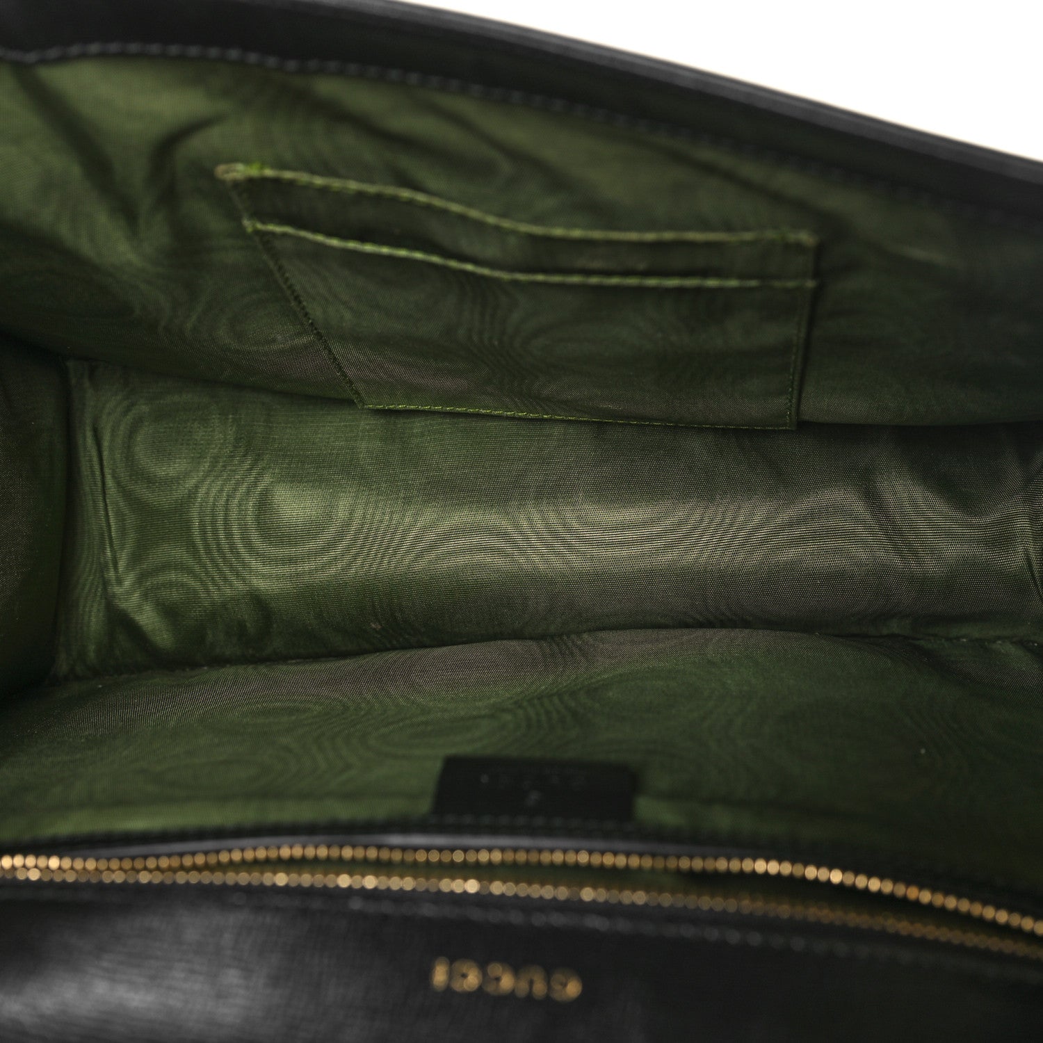 Gucci Textured Calfskin Medium Torchon GG Ring Shoulder Bag Black 5 of 13