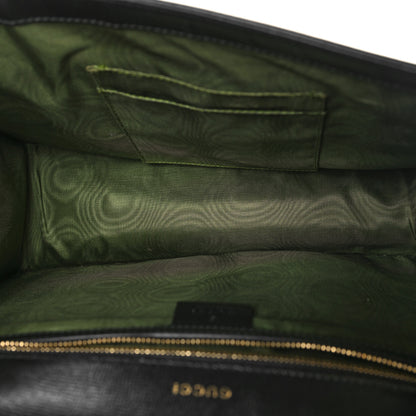 Gucci Textured Calfskin Medium Torchon GG Ring Shoulder Bag Black 5 of 13