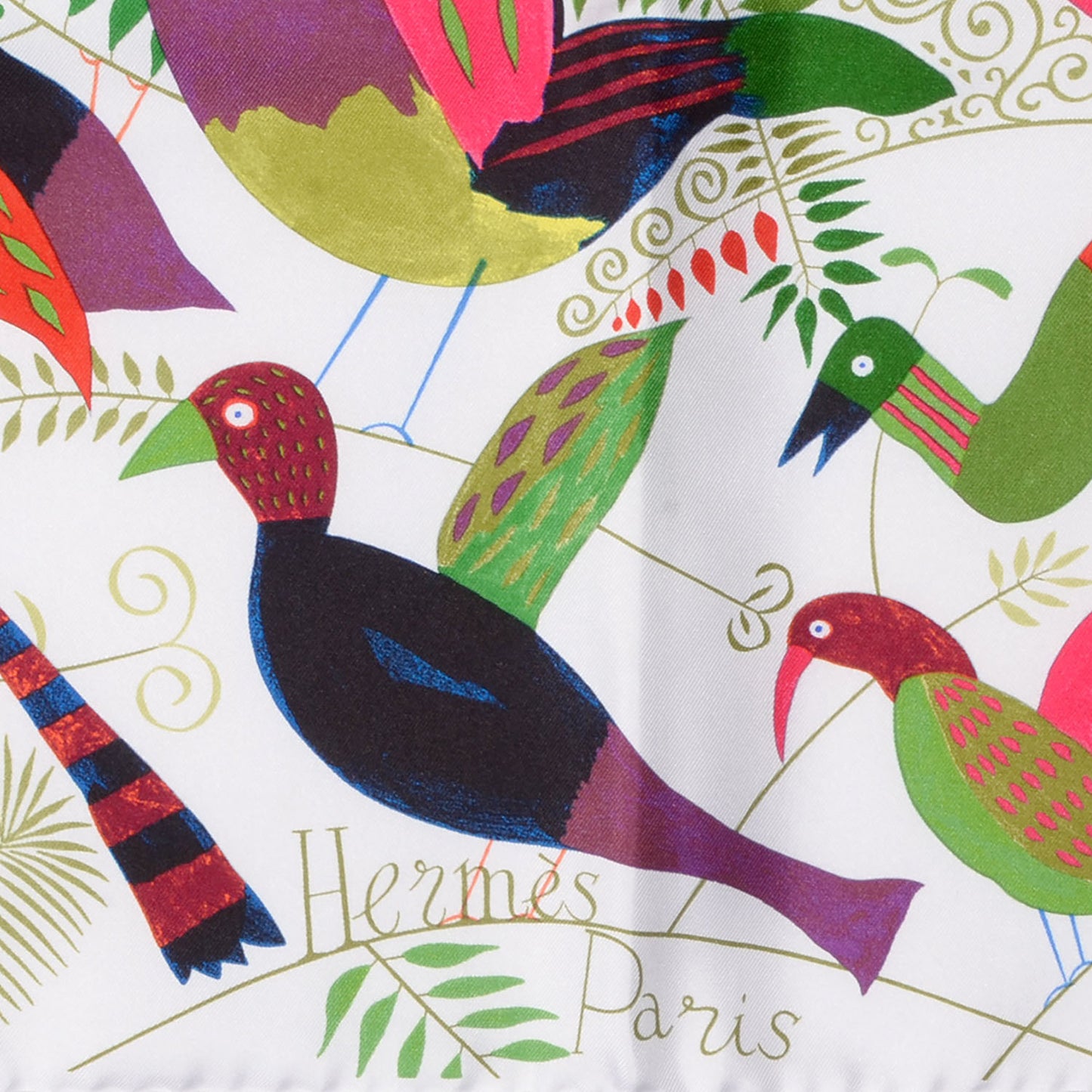 Silk Le Bal Des Oiseaux Scarf 90