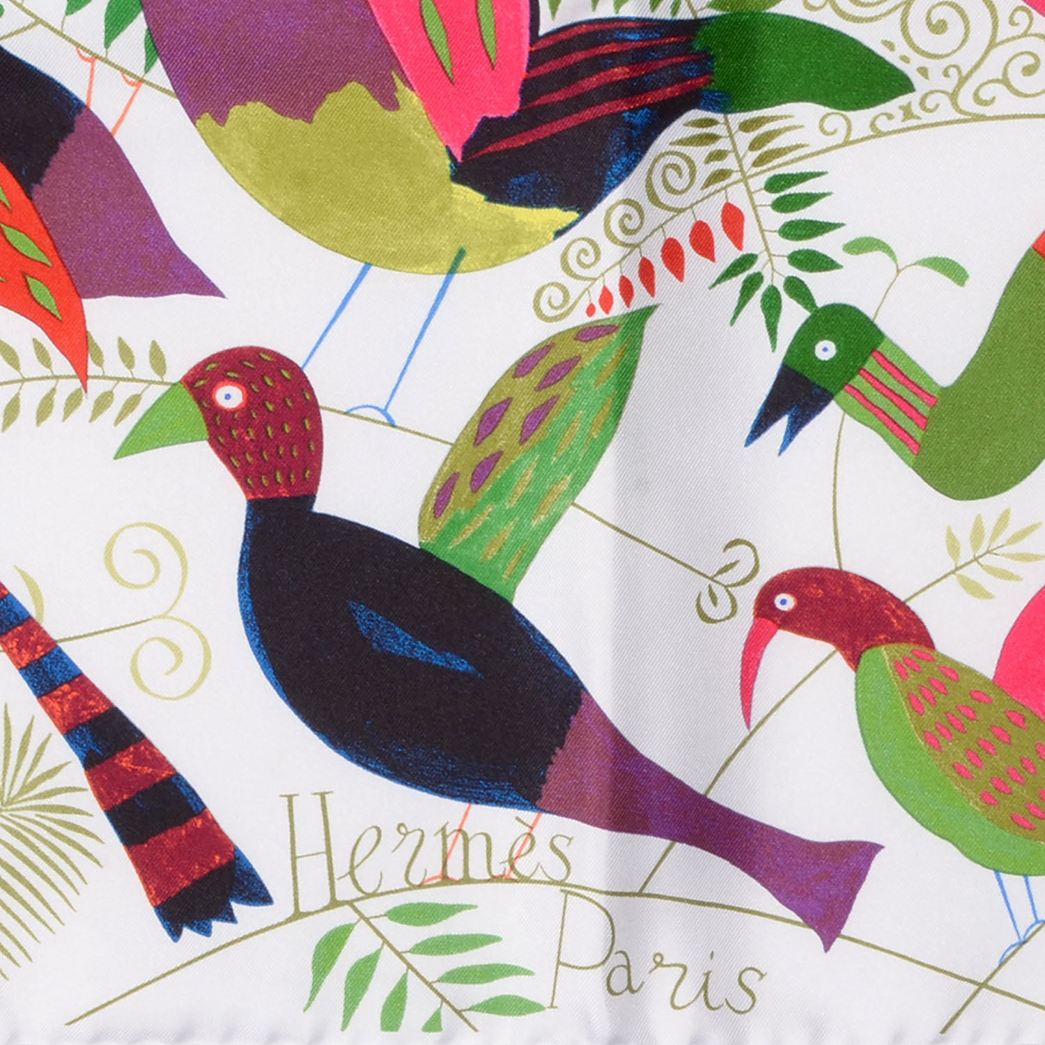 Hermes Silk Le Bal Des Oiseaux Scarf 90 3 of 5
